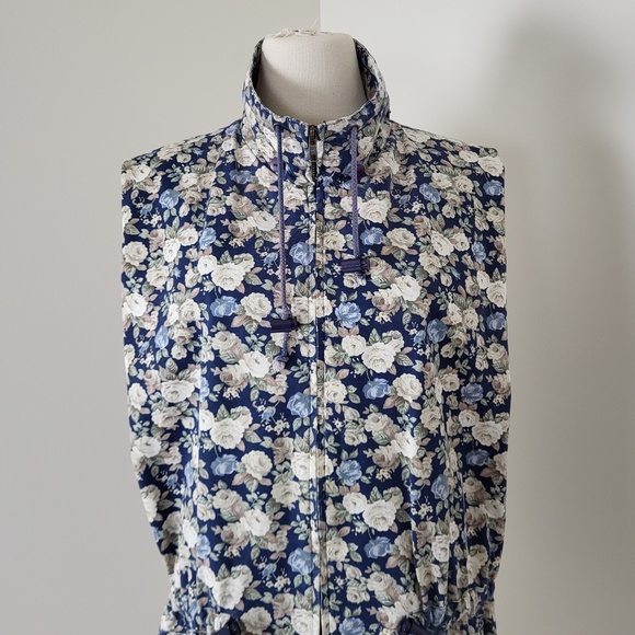 Vintage Floral vest long waist ties sleeveless 90s - Picture 3 of 7